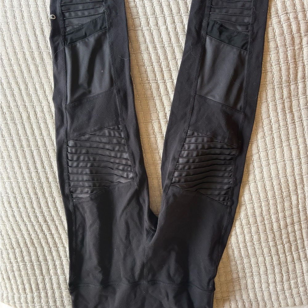 Alo Moto-Style high rise full length leggings